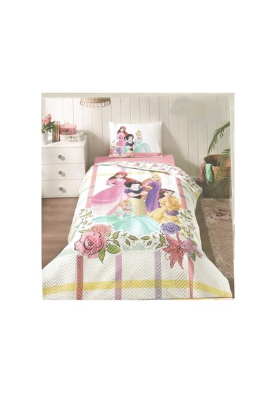 Özdilek Princess Flowers Pembe Tek Kişilik Kapitoneli Nevresim Takımı 4773