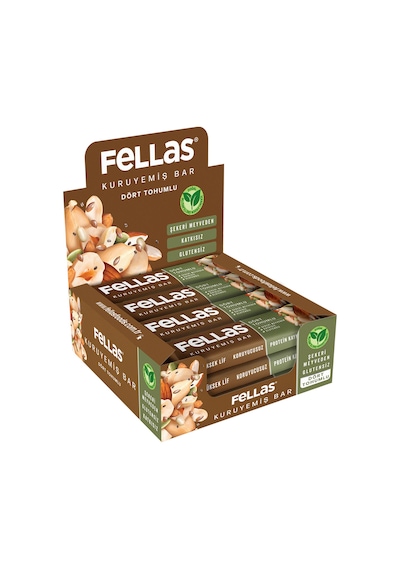Dört Tohumlu Kuruyemiş Bar 30g x12 Adet