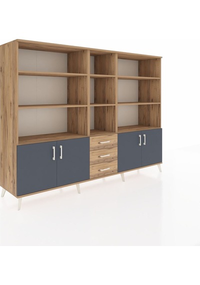 Hyperion Dolap 11 Raflı 3 Çekmeceli 4 Kapaklı 220x44x163 Çam-antr Çam-antrasit/çam Hyperion Dolap 11 Raflı 3 Çekmeceli 4 Kapaklı 220x44x163 Çam-antr Çam-antrasit/çam