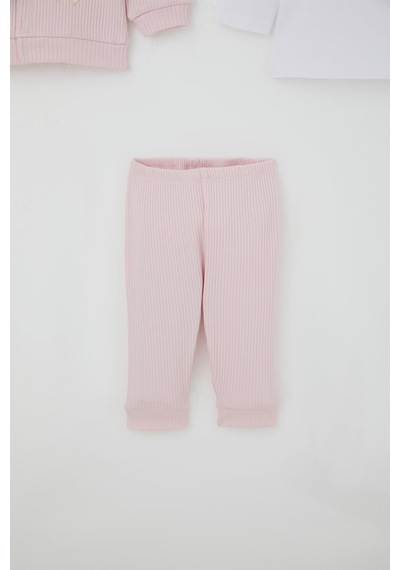 Breeze Kız Bebek Bodyli 3 Lü Takım Balonlu Sevimli Bebek Fil Arma Nakışlı 4 Ay-1 Yaş, Pembe