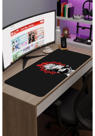 Nanatsu No Taizai Anime V2 - 90x40 Xxl Gaming Kauçuk Kaymaz Taban Mouse Pad Fare Altlığı