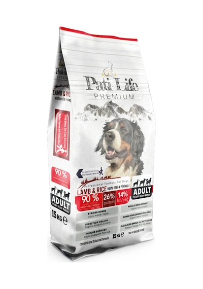 Pati Life Premium Kuzu Etli & Pirinçli Yetişkin Köpek Maması 15 KG