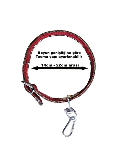 Aletçantam Köpek Boyun Tasması Büyük Irk 82cm Turuncu Çift Tokalı Kilitli Karabinalı, 01639101101101 Genel