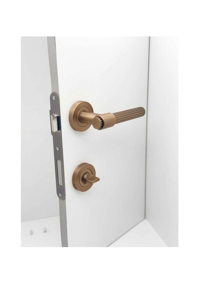 Erva Handles Zk79 Mat Antik Sarı Rozetli Wc Banyo Kapı Kolu 2 Takım