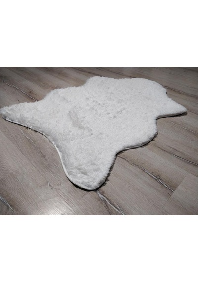 Yamalıhome Tavşan Tüyü Beyaz 70 x 100 Cm Peluş Post Halı