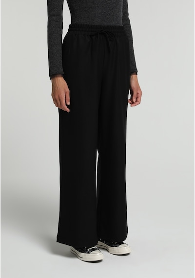 Colin's Colins Regular Fit Yüksel Bel Geniş Paça Kadın Siyah Pantolon Cl1081663 Q1.v1 Blk