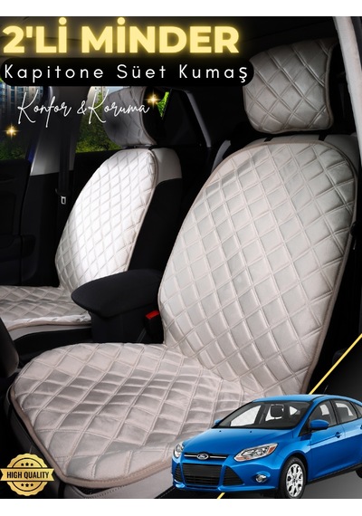 Ford Focus Uyumlu 2'li Süet Oto Koltuk Minderi Terletmez Universal Oto Koltuk Kılıfı A12