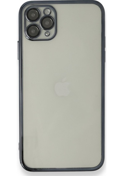 Apple Uyumlu iPhone 11 Pro Kılıf Kamera Lens Korumalı Parlak Silikon Kapak Ryc/razer Lens - Siyah Siyah