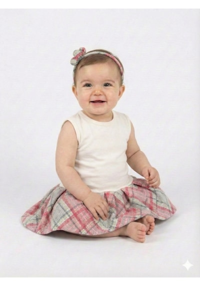 Xo Kids Kız Çocuk Elbise 6-36 Ay 4102 Gri