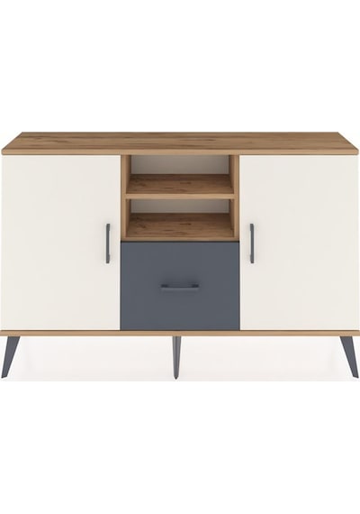 Arges Konsol 4 Raflı Tek Çekmeceli 2 Kapaklı 132x30x83 Çam-aytaşı/antrasit Aytaşı/antrasit Arges Konsol 4 Raflı Tek Çekmeceli 2 Kapaklı 132x30x83 Çam-aytaşı/antrasit Aytaşı/antrasit