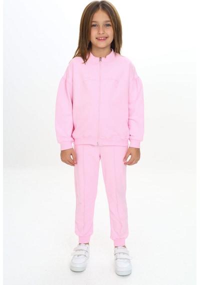Toontoy Kids Toontoy Kız Çocuk Nakışlı Eşofman Takım Açık Pembe
