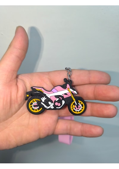 Silikon Kaliteli Motosiklet Anahtarlığı Esnek, Dayanıklı Ve Şık Tasarım