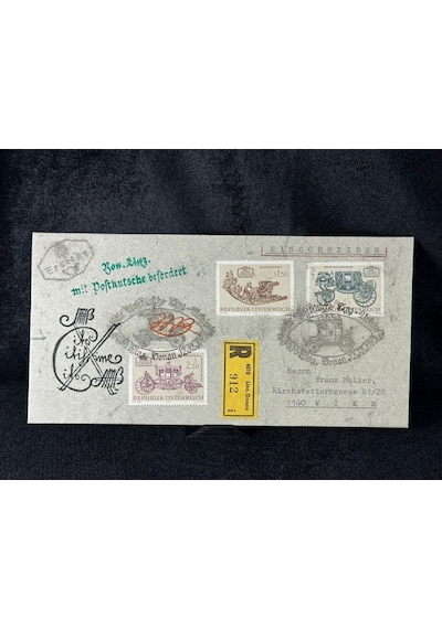 Avusturya Posta Arabası Tam Seri İlk Gün Zarfı 1972 Republık Oesterreıch Austria Fırst Day Cover St