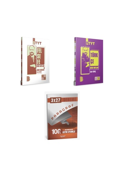 2027 2027 Benim Hocam Tyt Felsefe Ve Tamamı Video Çözümlü + Türkçe Konu + Anla Kazan Paragraf Deneme 3'lü Set