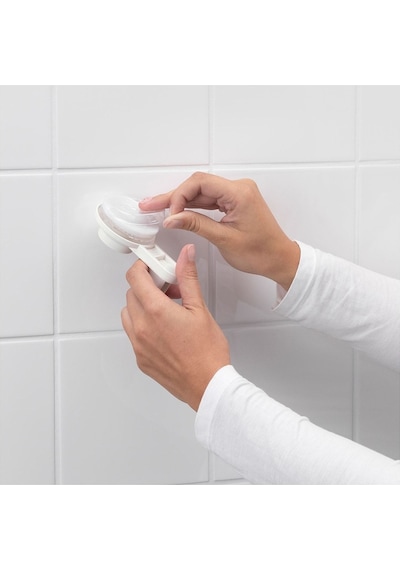 Vantuzlu Kanca Banyo Mutfak Askısı 2li Set Plastik Beyaz Cn Diğer