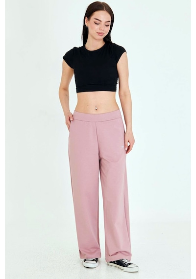 Trendhill Kadın Pudra Geniş Paça Cepli Beli Lastikli Yüksek Bel İki İplik Eşofman Altı Pdr5609 Trendhill Kadın Pudra Geniş Paça Cepli Beli Lastikli Yüksek Bel İki İplik Eşofman Altı Pdr5609