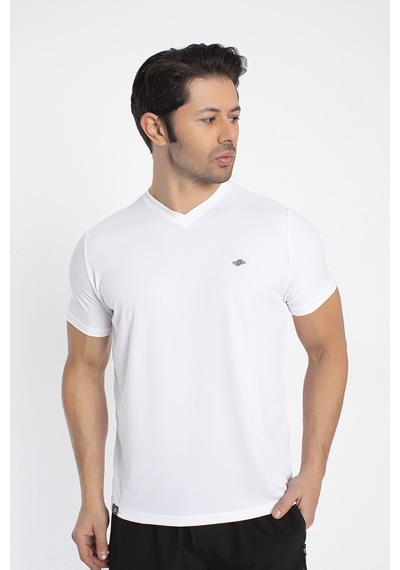 Crozwise 7136-08 Kare Petekli V Yaka Erkek Spor T-Shirt