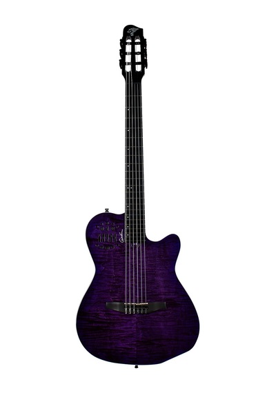 Godin Acs Nylon Steve Stevens Signature 25th Anniversary Elektro Klasik Gitar Mor
