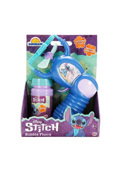 Disney Stitch Bubble Flurry Köpük Tabancası + 500 Ml Solüsyon Hediye Çok Renkli