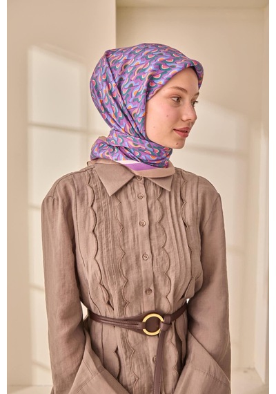 Silk Home Aura Eşarp 140006-14 Vizon, Petrol Yeşili, Mor, Mavi