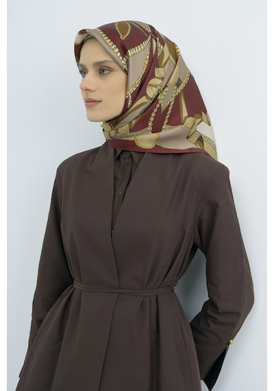 Armine Saf İpek Sura Eşarp-2026 İlkbahar-yaz- 953100d Bordo-taba
