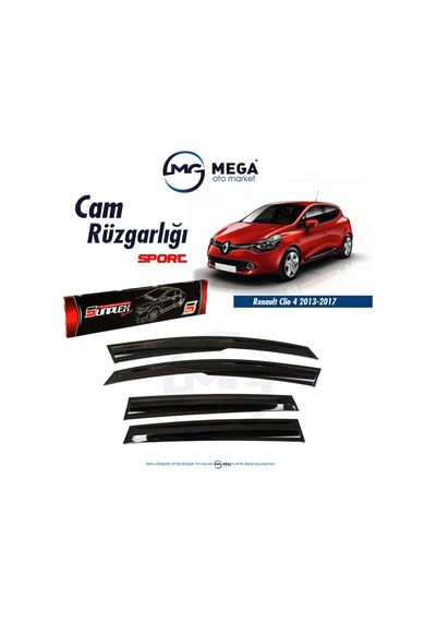 Renault Clio 4 2013-2018 Cam Rüzgarlık Mugen Tip Sunplex