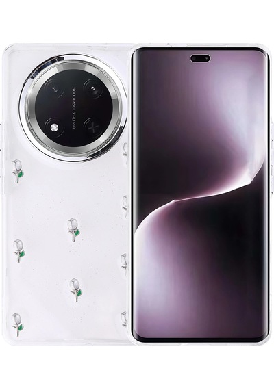 Honor Magic 7 Lite Kılıf Airbag Tasarımlı Simli Şeffaf Zore Kutup Kapak Lale