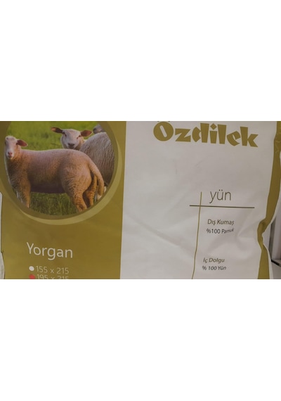Özdilek Çift Kişilik Yün Yorgan Beyaz