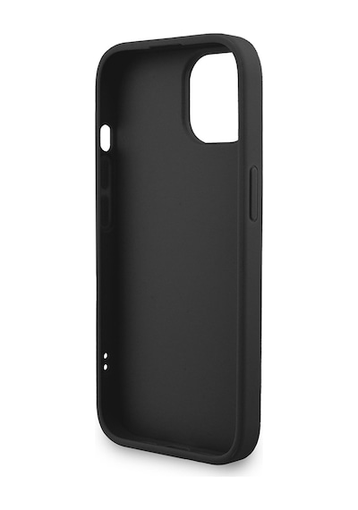 Apple Uyumlu iPhone 14 Kılıf Guess Lisanslı Bilek Askı İpli Metal 4g Ve Yazı Logolu Kapak Siyah