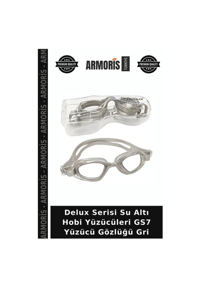 Delux Serisi Su Altı Hobi Yüzücüleri Gs7 Yüzücü Gözlüğü Gri