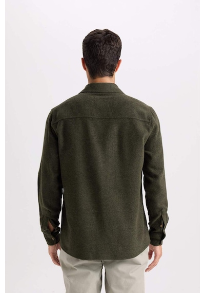 DeFacto Regular Fit Oduncu Cep Detaylı Basic Düz Uzun Kollu Gömlek A5515AX24AUKH244 Haki DeFacto Regular Fit Oduncu Cep Detaylı Basic Düz Uzun Kollu Gömlek A5515AX24AUKH244 Haki