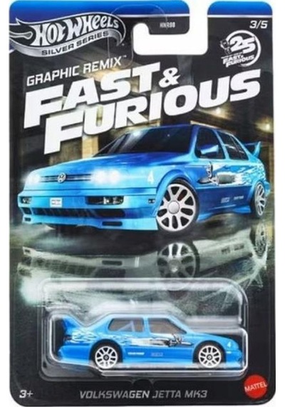 Hot Wheels Silver Series Fast & Furious Volkswagen Jetta Mk3 1/64 Model Araba