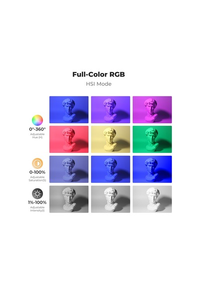 K&f Concept 12w Rgb Pocket Video Light, Mini Mobil Video Işığı Kf34.052