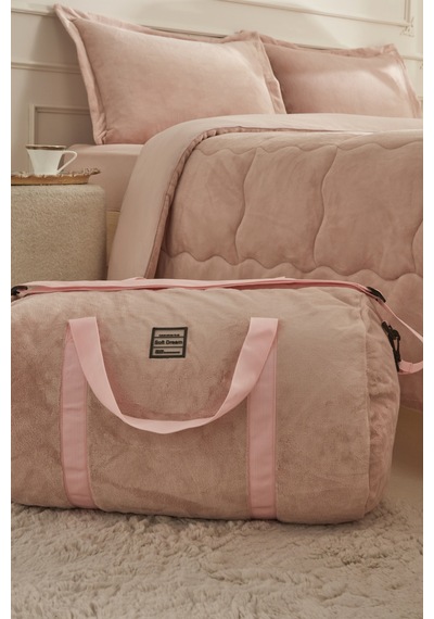 Karaca Home Flufy Tek Kişilik Soft Dream Comfort Set/uyku Seti Pudra Pudra
