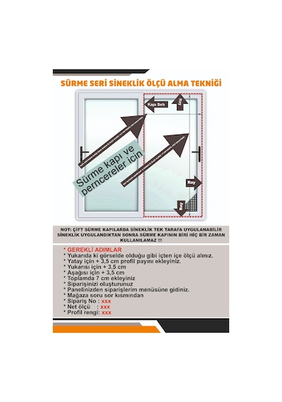 Plise Akordiyon Sineklik En:0-90 X Boy:0-220 Tüm Kapı Çeşitleri