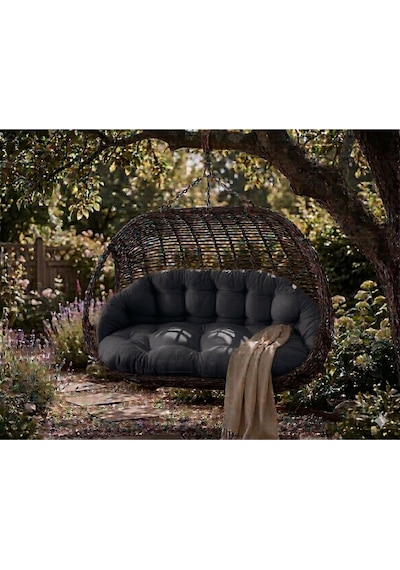 Çift Kişilik Salıncak Minderi Sadece Minder 60x120 Cm Oturma Gri