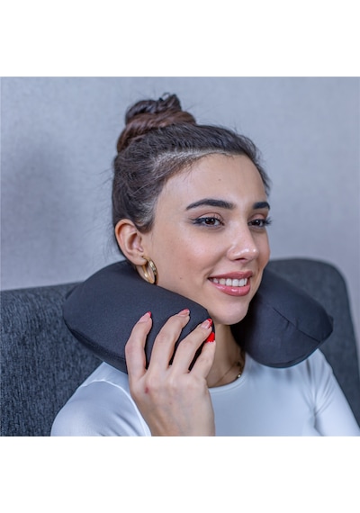 SimpleThePillow Visco Seyahat Yastığı Araba Uçak Otobüs Taşıt İçi Yolculuk Yastığı Ortopedik Yastık 31*27*10