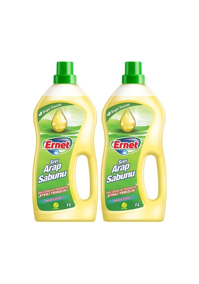 Ernet Temizlik Için Arap Sabunu 1000 Ml 2 Paketi 1000'li Set