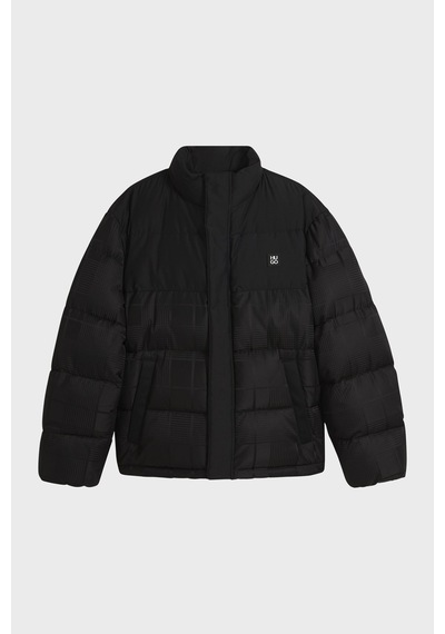 Hugo Kapitoneli Regular Fit Dik Yaka Şişme Mont Erkek Mont 50570791 001 Siyah