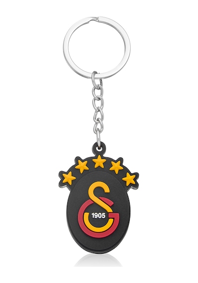 Galatasaray 5 Yıldız Siyah Arma Silikon Anahtarlık Gssıl26002