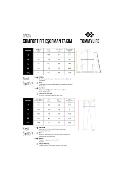 Tommy Life Antrasit - Siyah Dik Yaka Çift Renk Rahat Form Klasik Paça Erkek Eşofman Takımı - 85113 Antrasit