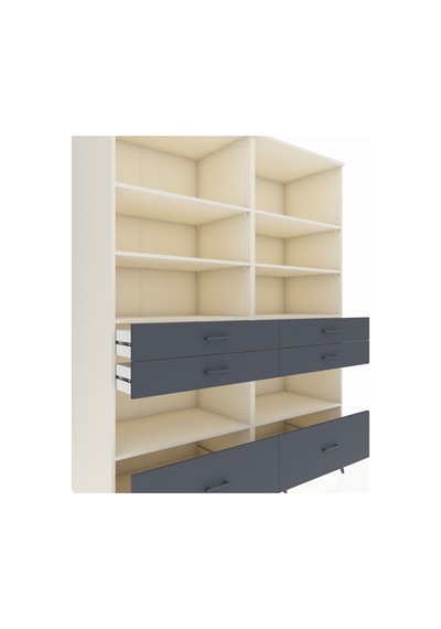 Kronos Gardrop 8 Raflı 6 Çekmeceli 176x59x221 Aytaşı-aytaşı/antrasit Aytaşı/antrasit