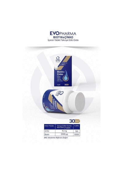 Evo Pharma Biotin Çinko 30 Tablet
