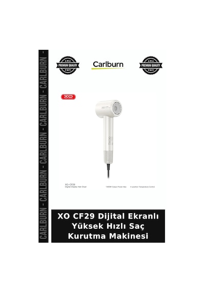 Xo Cf29 Dijital Ekranlı Yüksek Hızlı Saç Kurutma Makinesi Hava Kurutucu