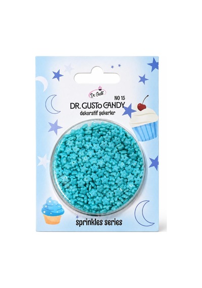 Dr. Gusto Mavi Star Yıldız Pasta Süsleme Şekeri