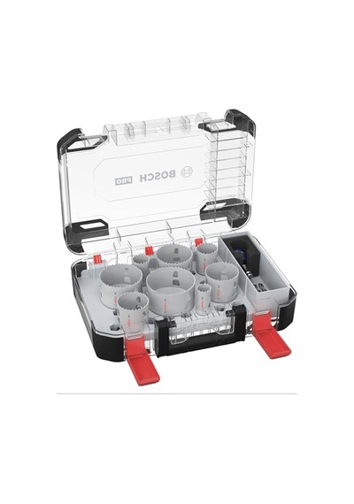 11 X Pro Multi Material Power Change Plus Delik Açma Testeresi Seti, Şeffaf Kılıf Yumuşak Ahşap, Alçıpan Duvar