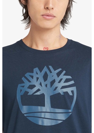 Timberland Tree Logo Short Sleeve Erkek Mavi T-shirt Tb0a2c2rz021 Mavi