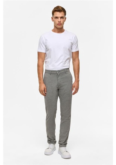 SÜVARİ Siyah Slim Armürlü Pantolon Siyah