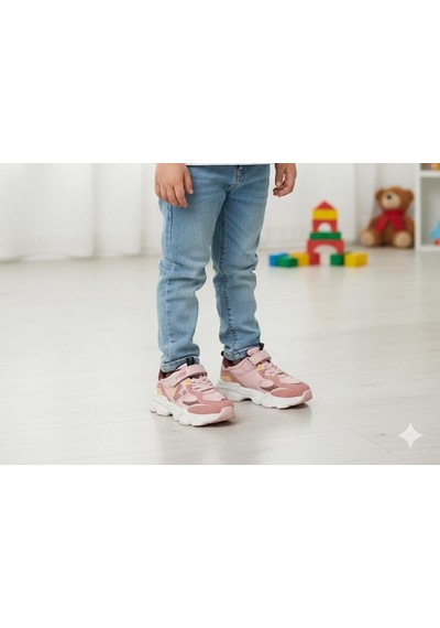 Vicco Wild Phlon Hafif Taban Cırtlı Çocuk Spor Ayakkabı Pudra Pudra