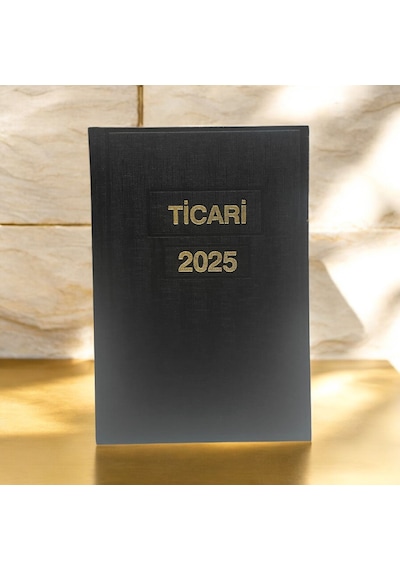 17x24 Ticari Kasa Ajandası 2025 Yılı Günlük Ajanda Siyah